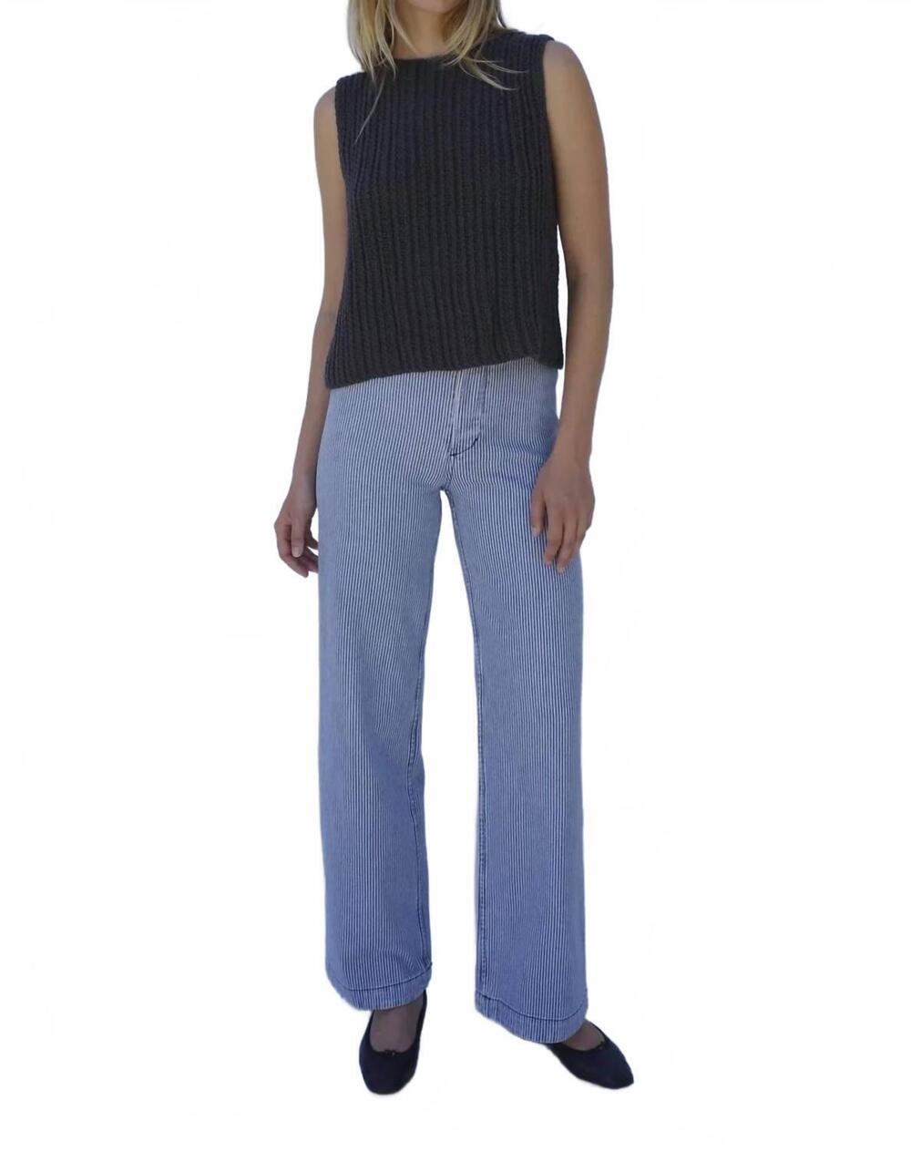 NEW EMMA ROTHKOPF picnic pant in railroad denim